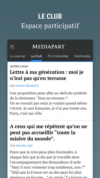 New Mediapart app gallery image