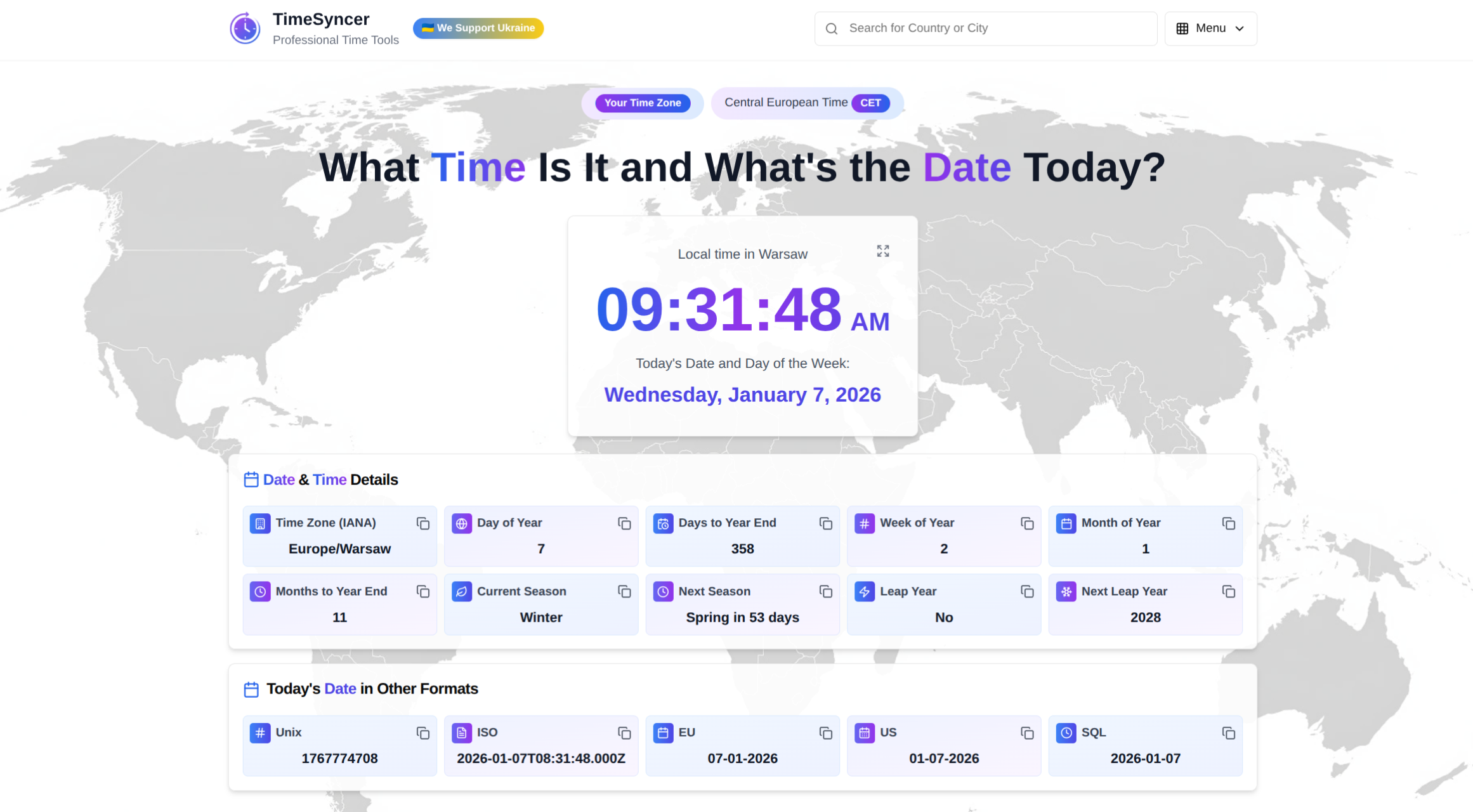 TimeSyncer - Main product screenshot demonstrating key features and user interface