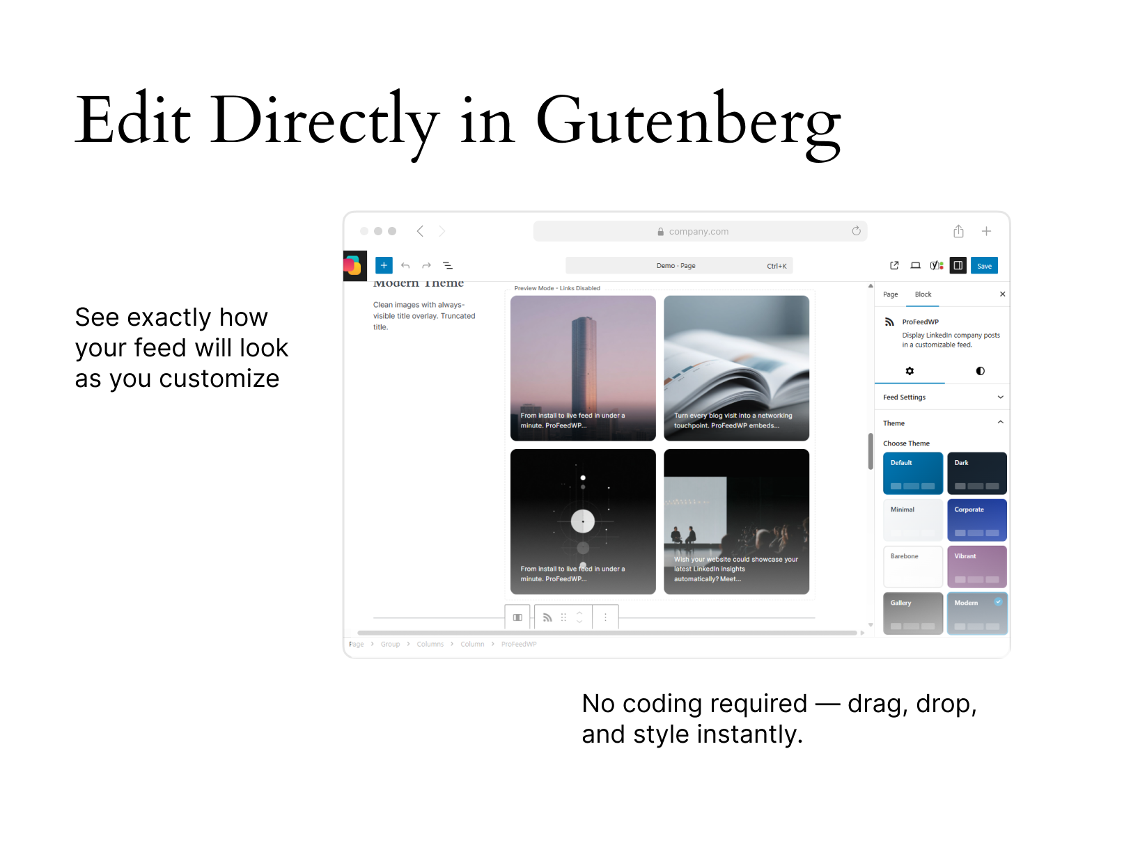 ProFeedWP screenshot 2
