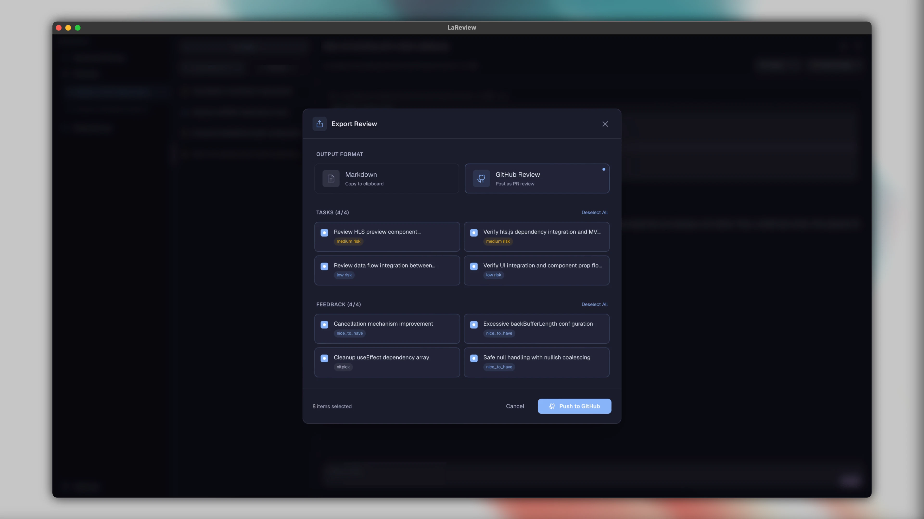 LaReview screenshot 5
