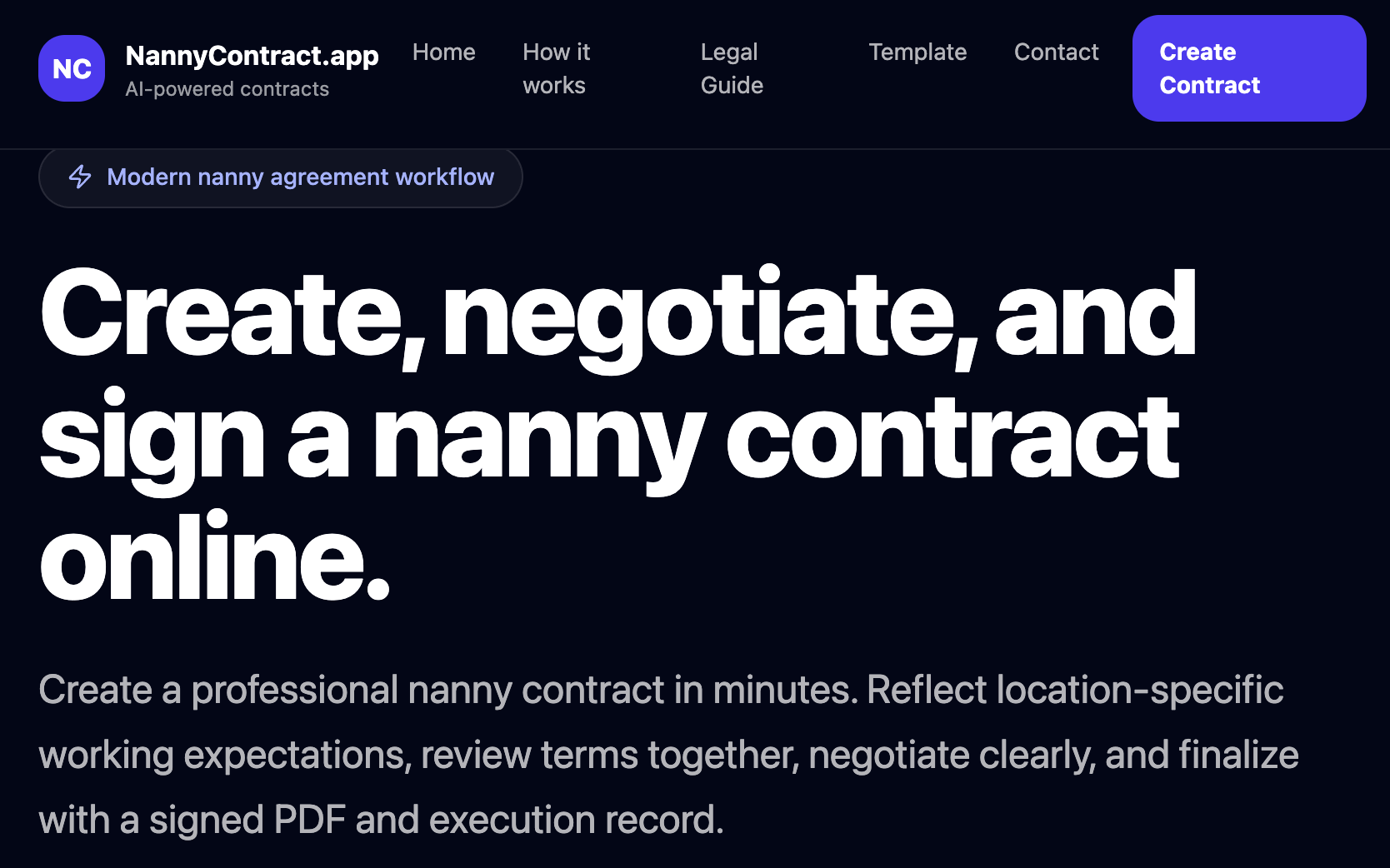 NannyContract.app gallery image