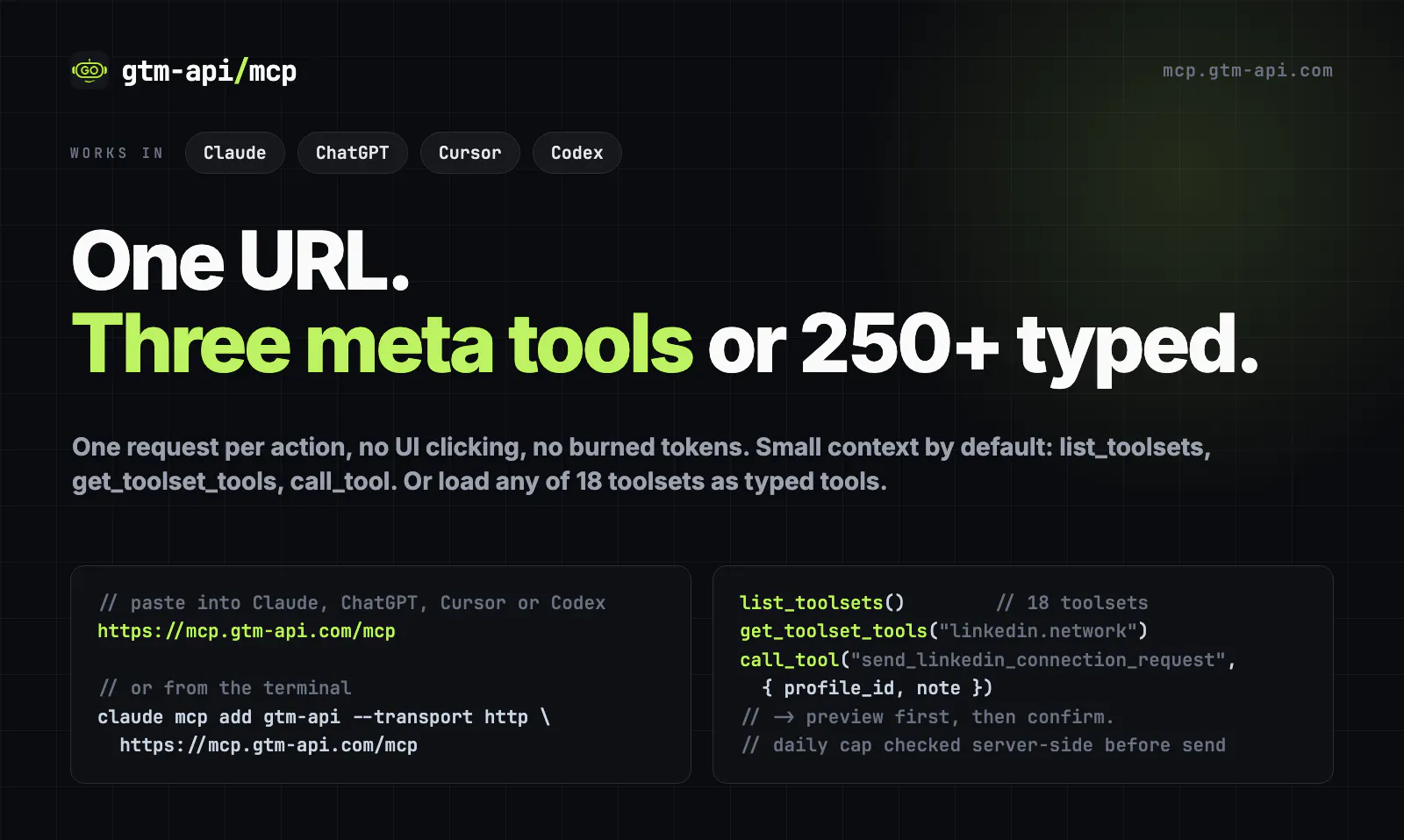 gtm-api.com: Safe LinkedIn MCP gallery image