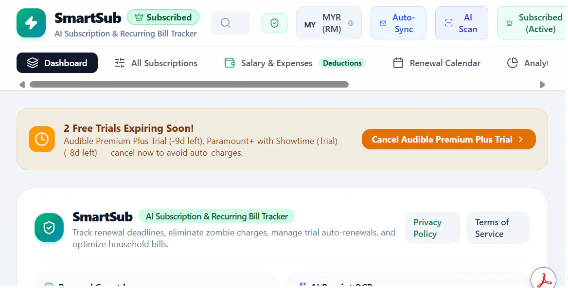Smart Sub Tracker gallery image