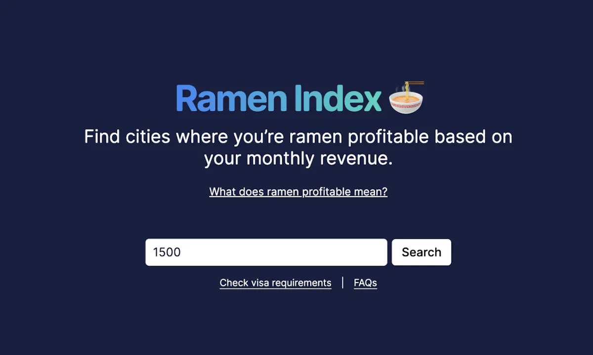 The Ramen Index