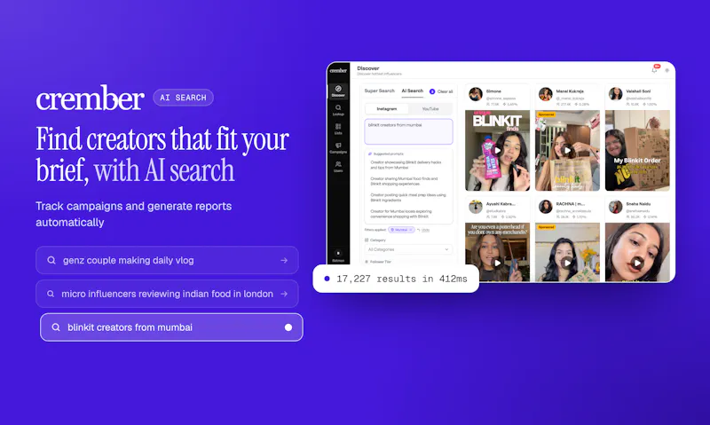 Crember - AI Influencer Search  screenshot 5