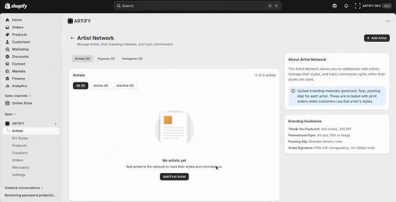 ARTIFY screenshot 1 (video preview)