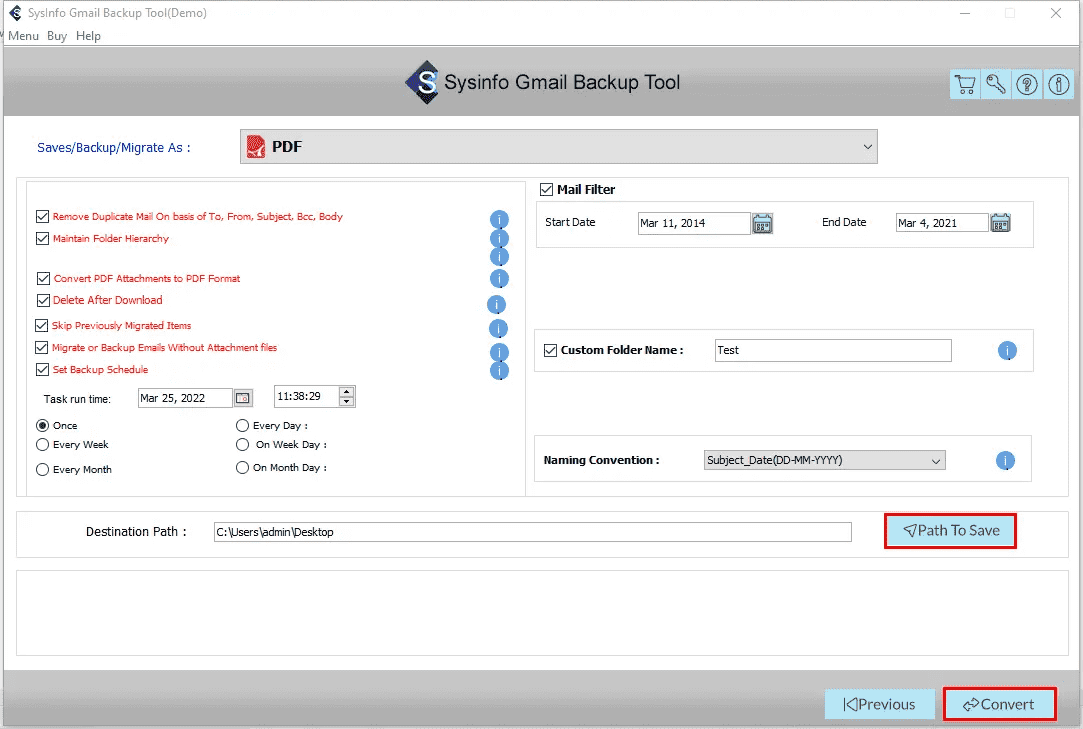 sysinfo gmail備份工具 - 將電子郵件從Gmail帳戶下載到PC或硬盤驅動器。 media 4
