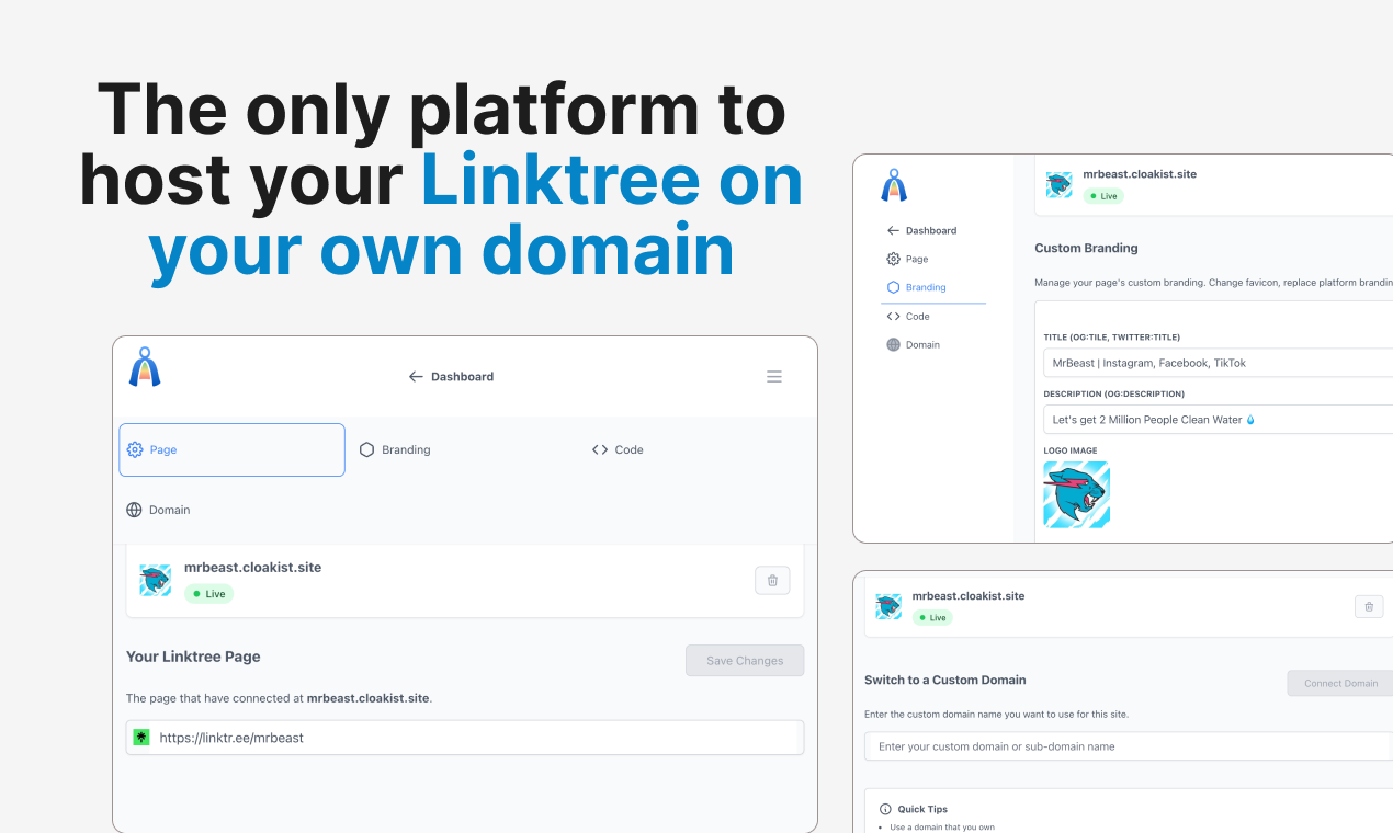 Linktree Custom Domains by Cloakist gallery image