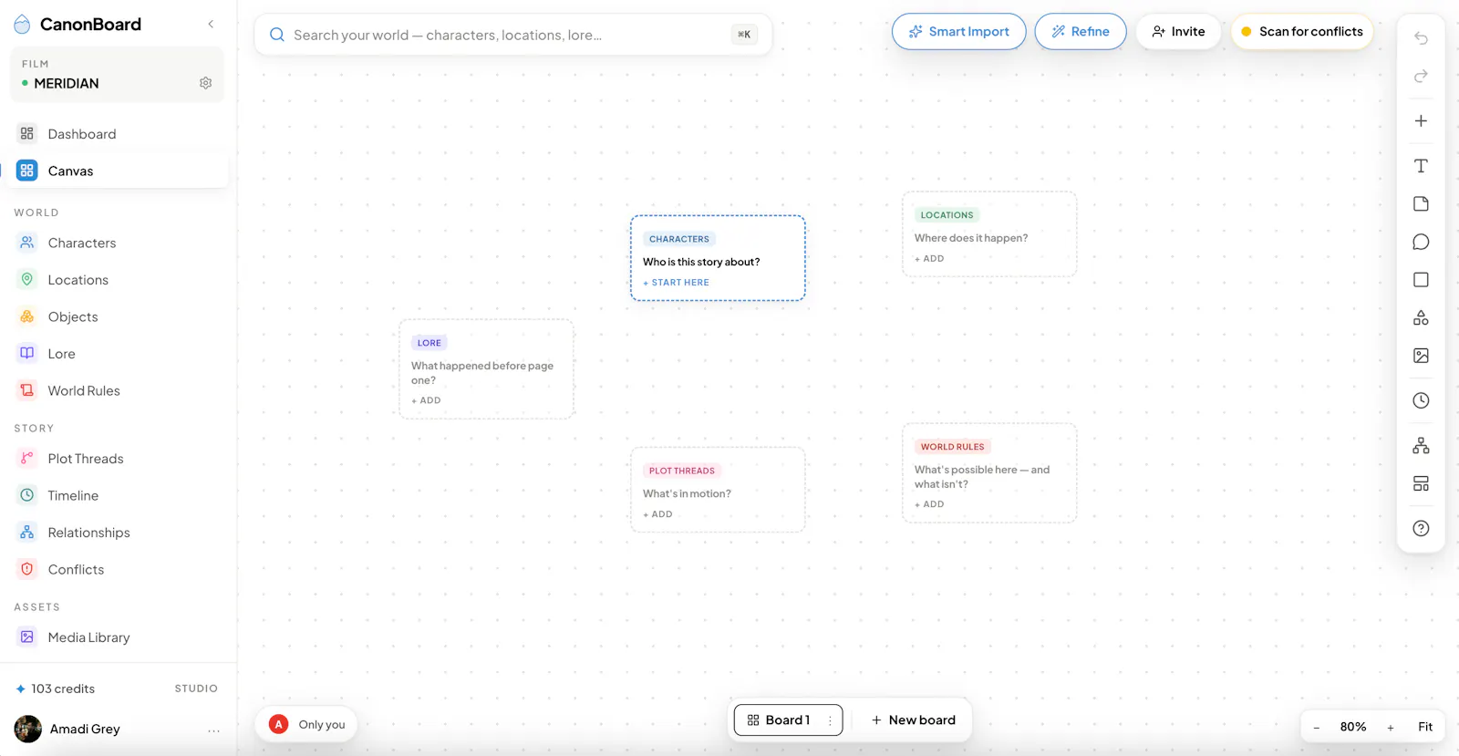 CanonBoard screenshot 2