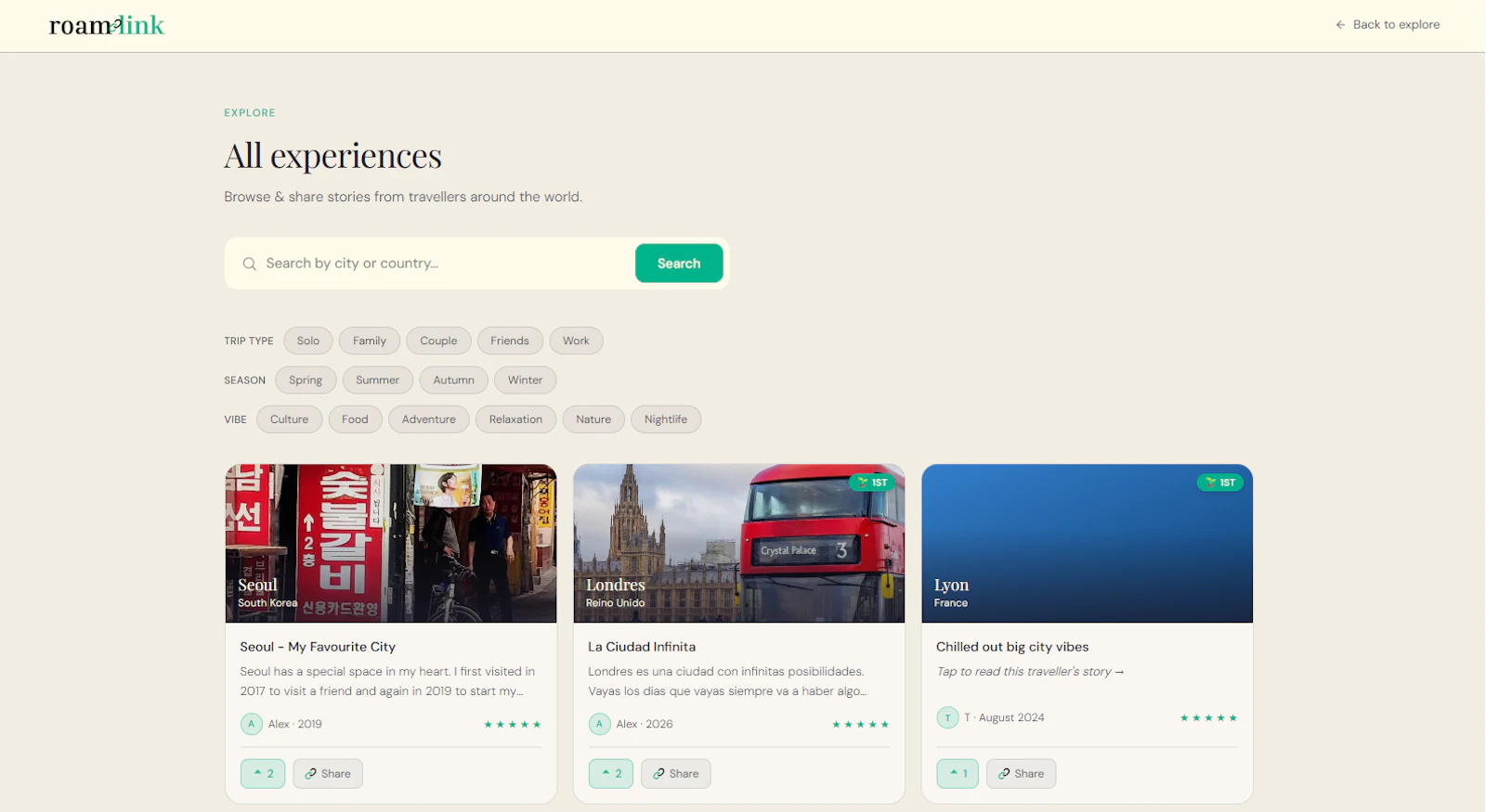 Roamlink — Community Travel Experiences screenshot 4