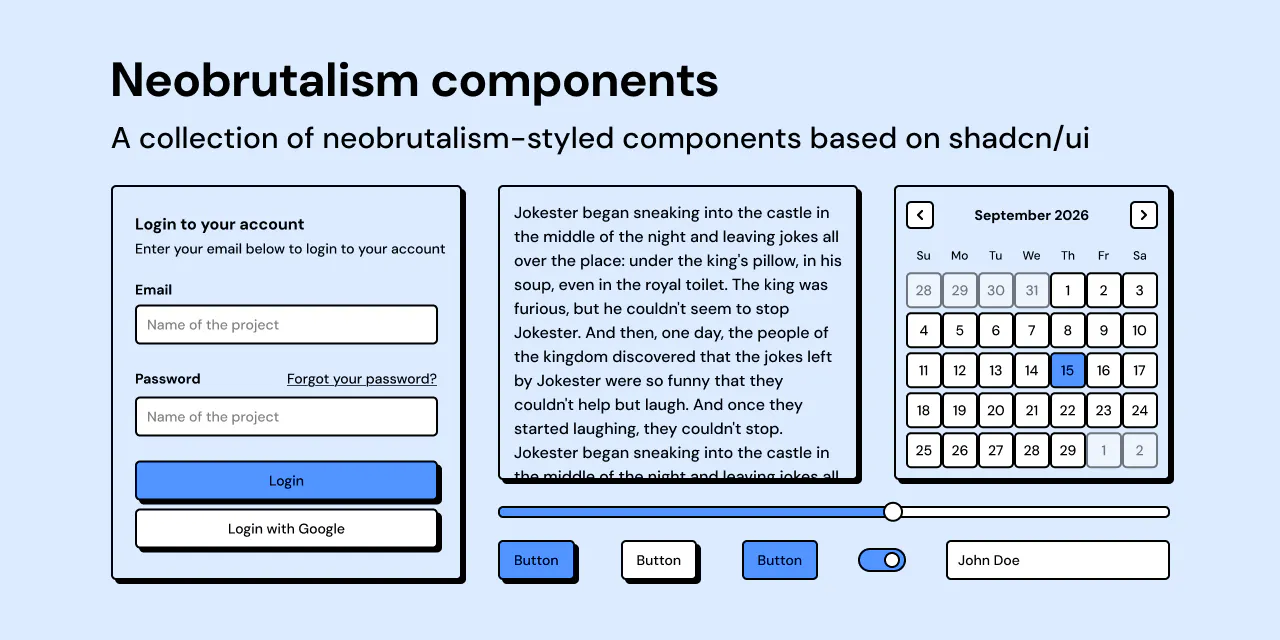 Neobrutalism components gallery image