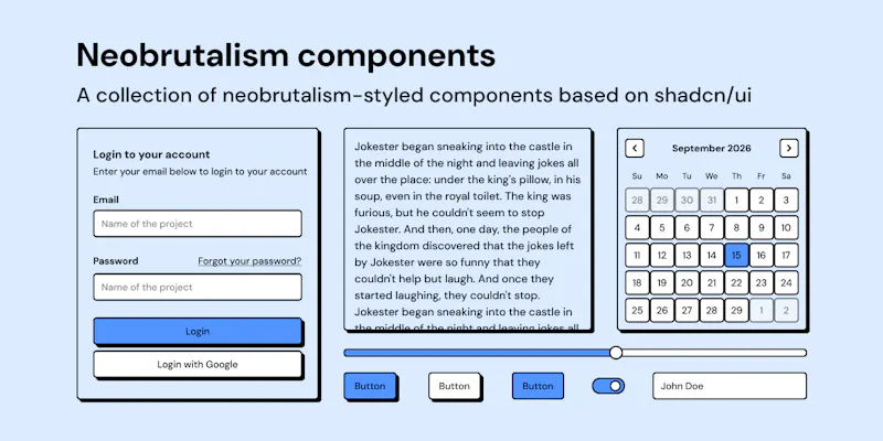 Neobrutalism components screenshot 2