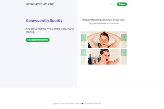 HeyWhatsThatLyric for Spotify gallery image