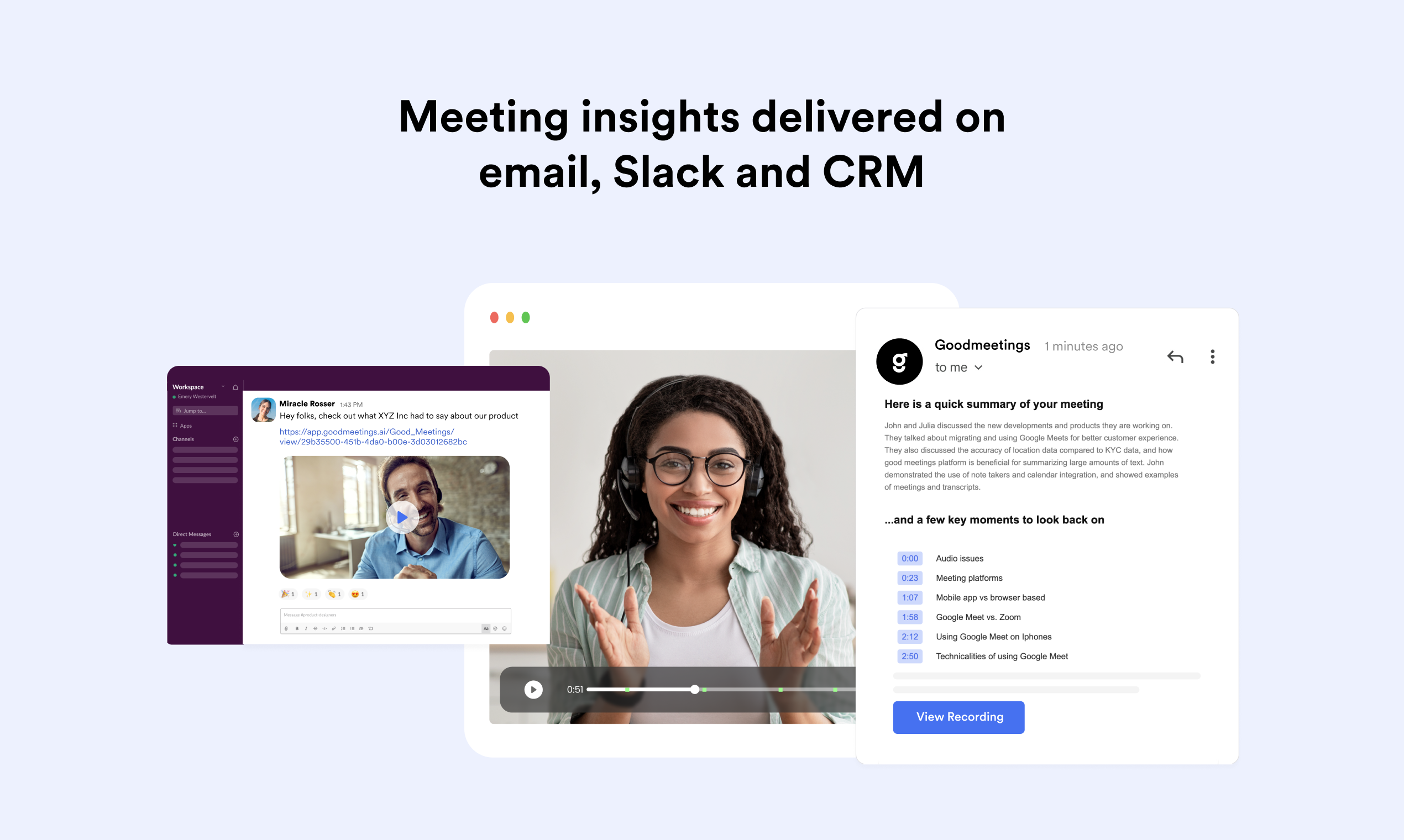 Goodmeetings - ИИ курированные моменты и резюме для продуктивных встреч медиа 6