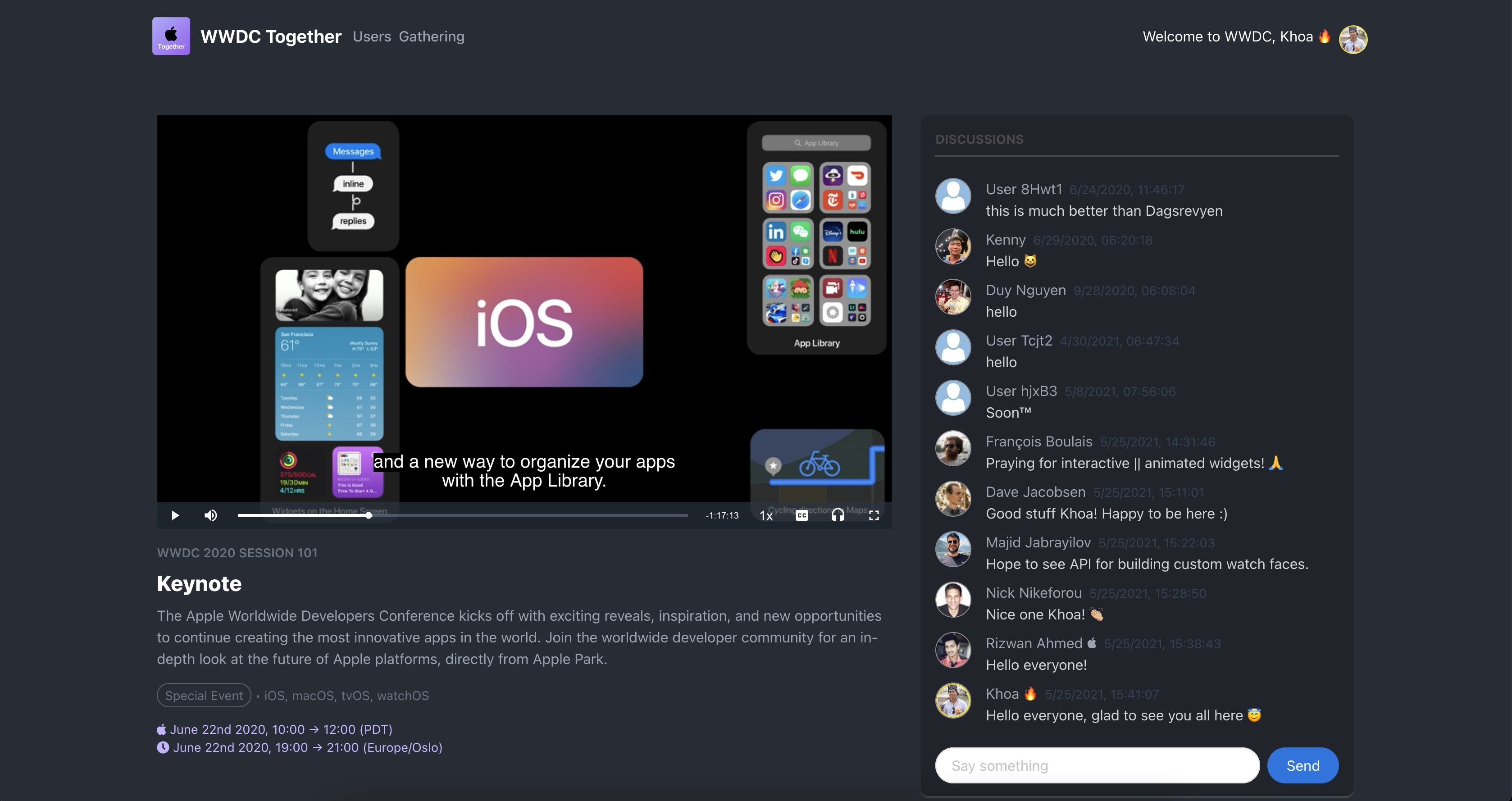 Wwdc Together 2 0 Watch And Discuss Wwdc Together With Others Product Hunt