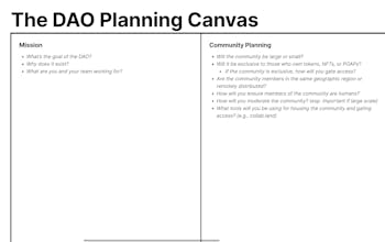 The DAO Planning Canvas v1.0 gallery image