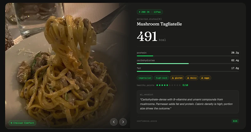Fastest Food Recognition & Nutrition API screenshot 3