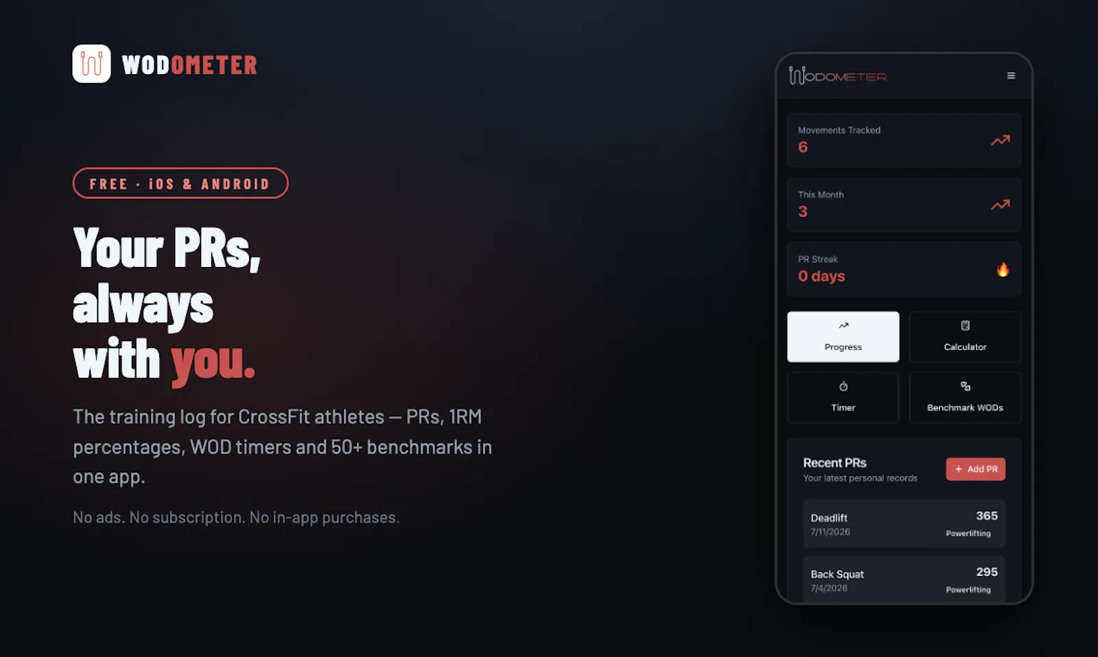 WODometer screenshot 1