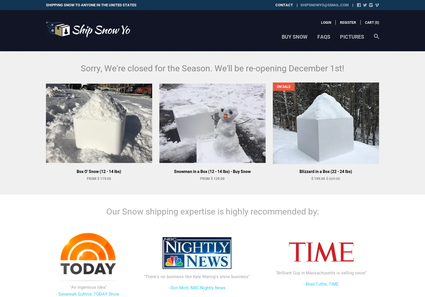 Ship Snow, Yo