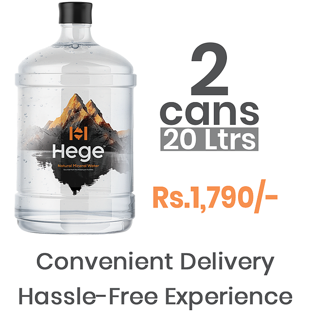 Hege Natural Mineral Water - 2 Cans 20L