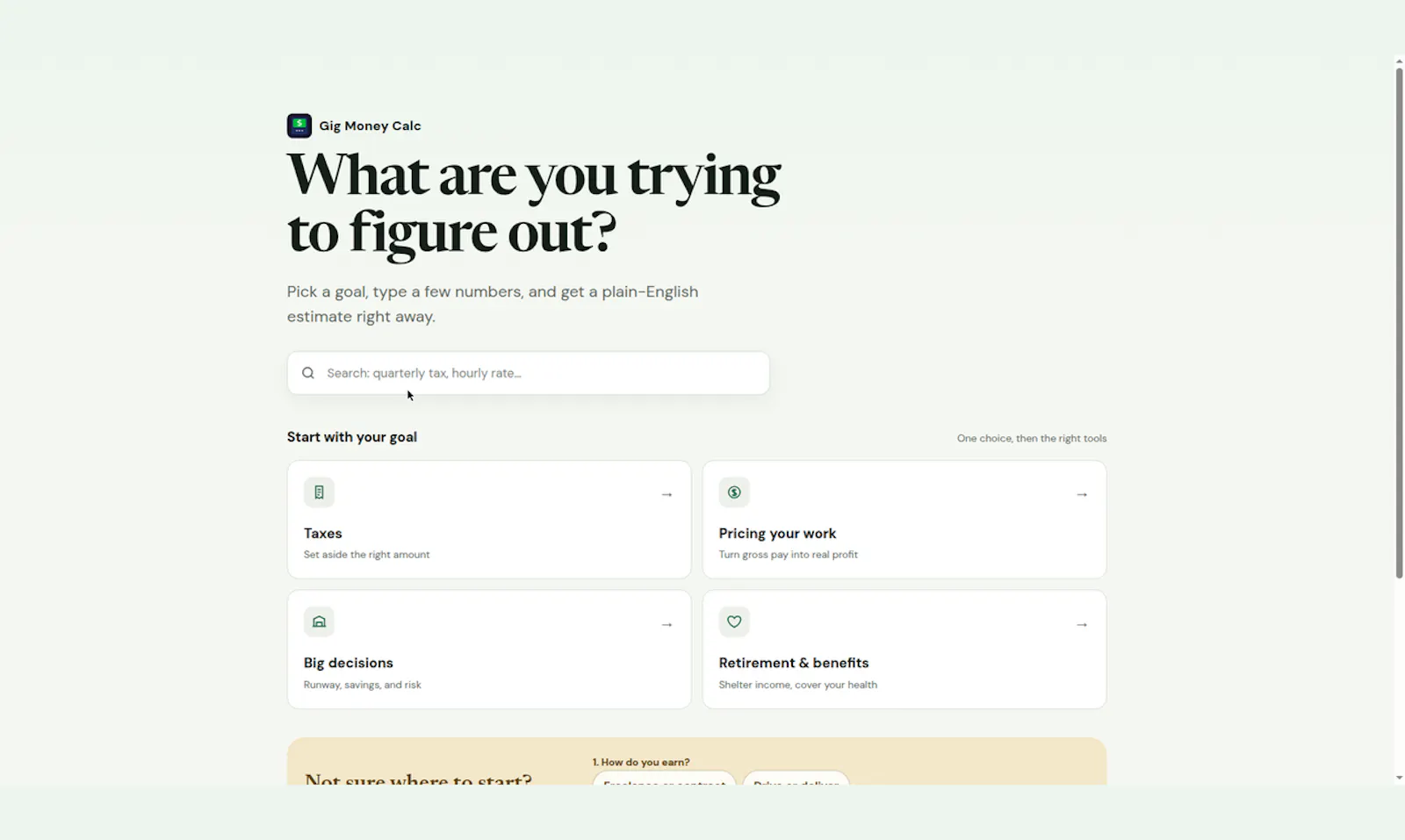 GigMoneyCalc screenshot 2