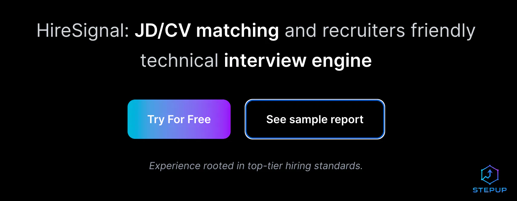 Hire Signal 제품 배너