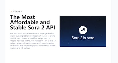 Kie.ai: Affordable&Unofficial Sora 2 API gallery image