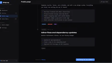 ShipLog — Changelog & Release Notes gallery image