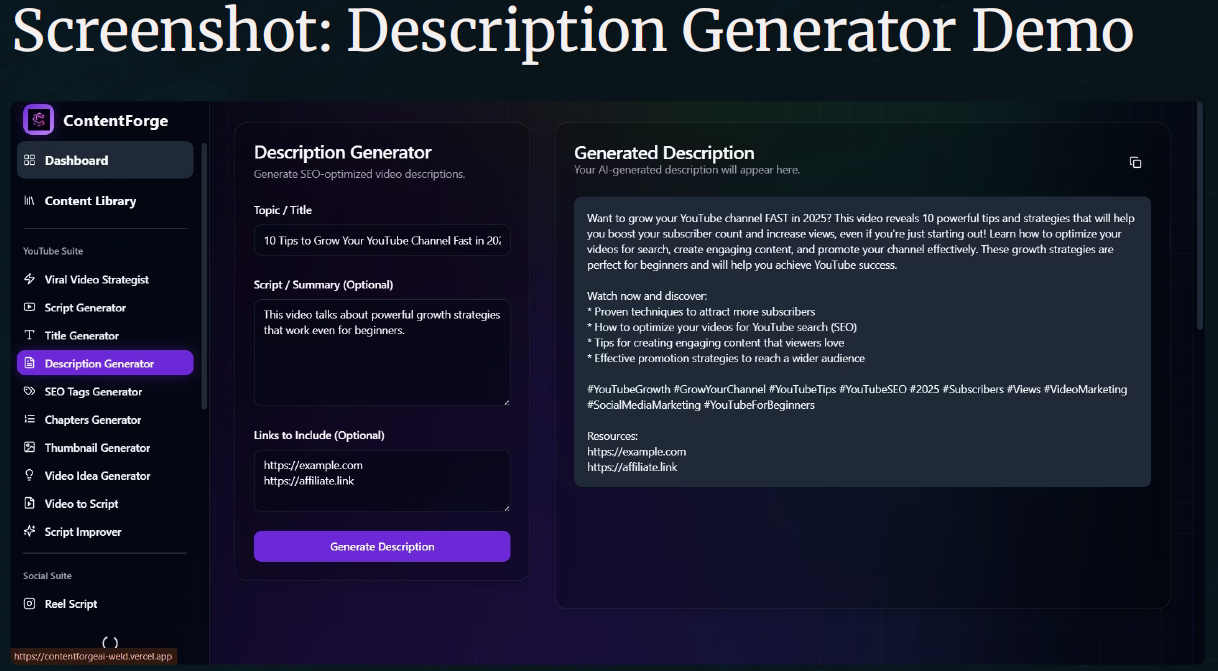ContentForge AI gallery image