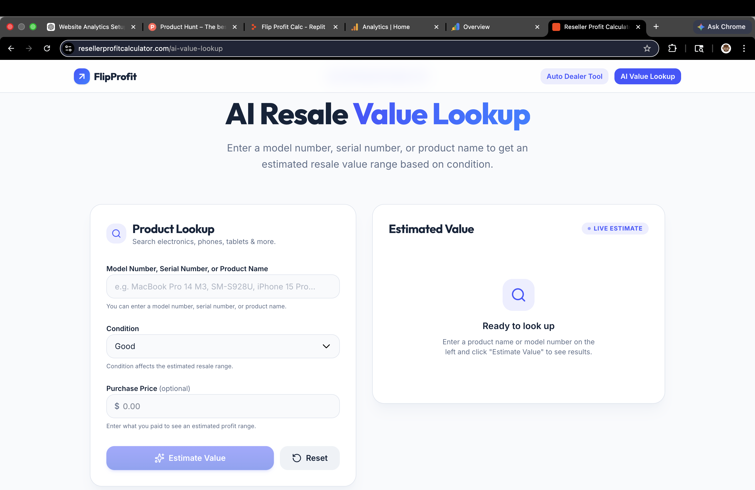 Reseller Profit Calculator - Screenshot 3 showing product features and functionality