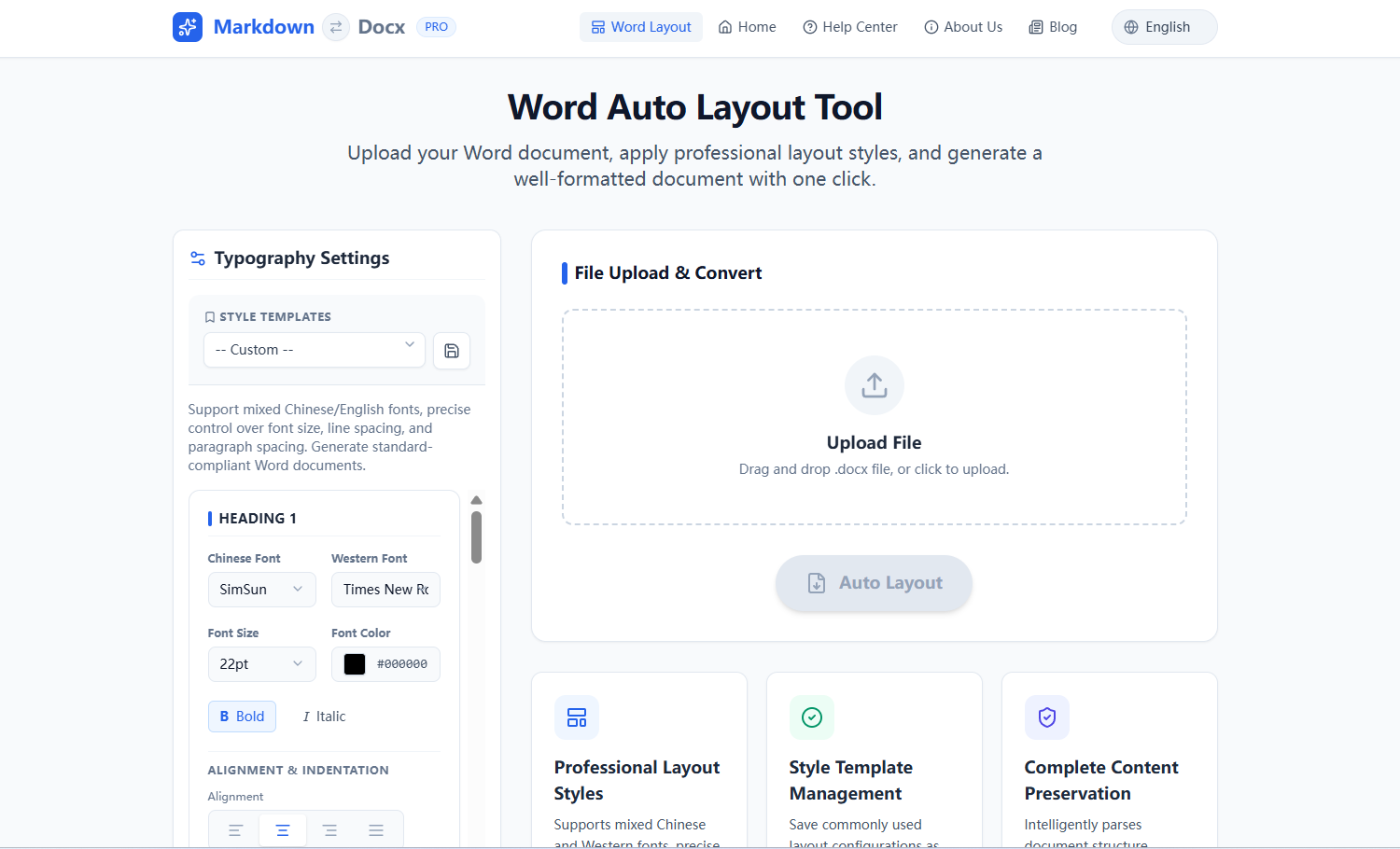 Md2Docx -- Markdown convert to Word - Screenshot 2 showing product features and functionality