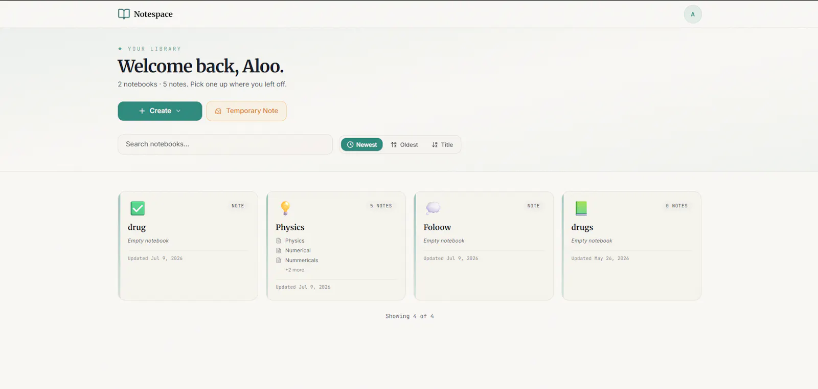 Notespace screenshot 3