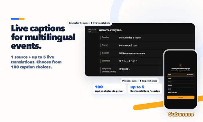 Live Captions by Subanana产品图