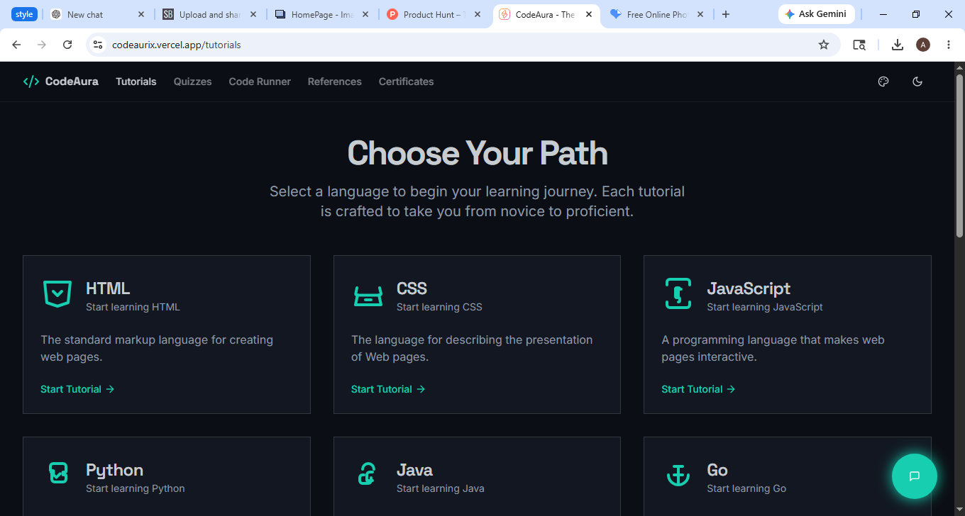 CodeAurix — Learn, Code, Build with AI gallery image