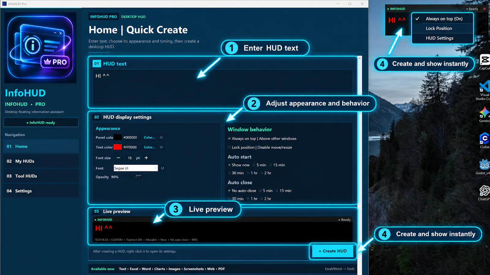 InfoHUD Pro v1.1 screenshot 1