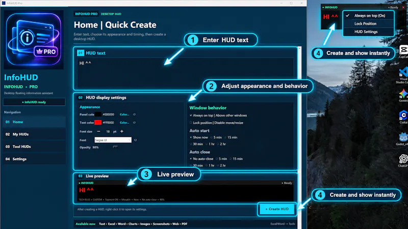 InfoHUD Pro v1.1 screenshot 1