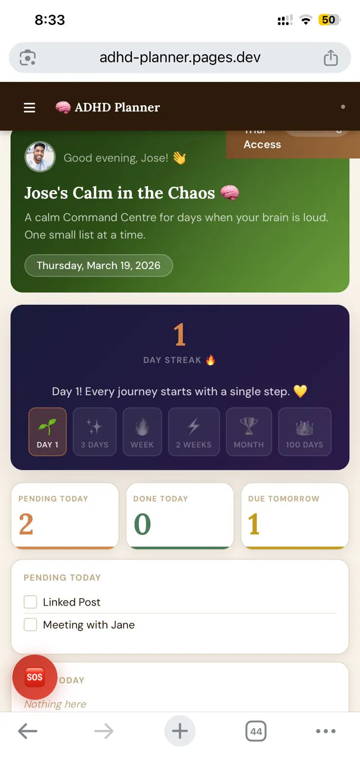 Digital ADHD Planner -  All in one  gallery image