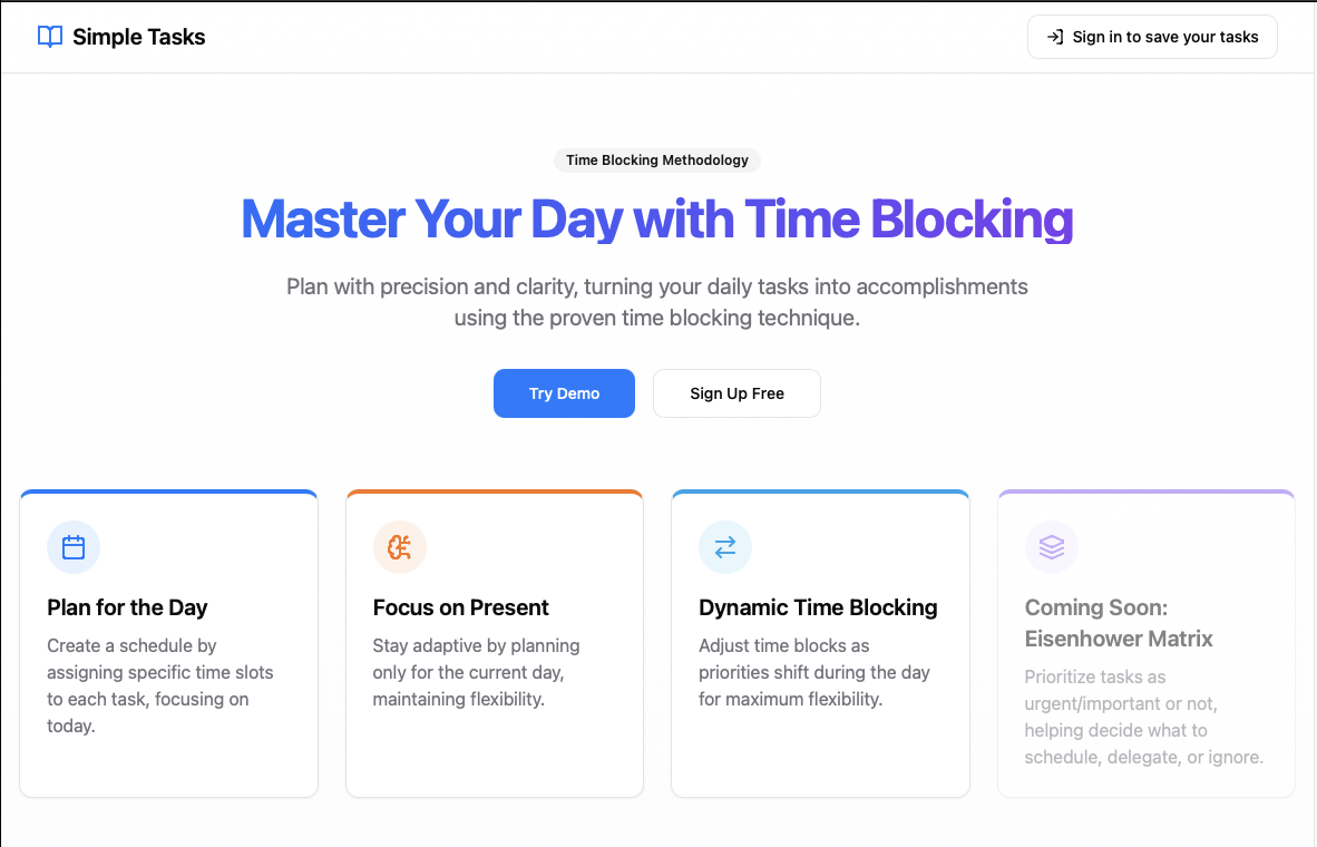 Compiti semplici - Blocco del tempo semplificato per la produttività senza sforzo media 1