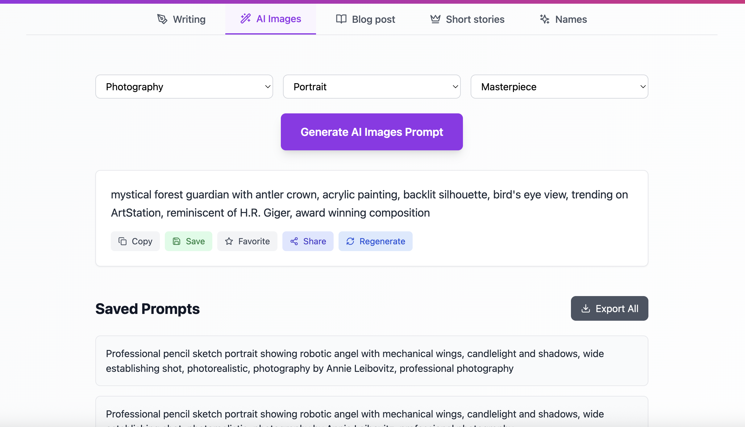 Random Prompts Generator gallery image