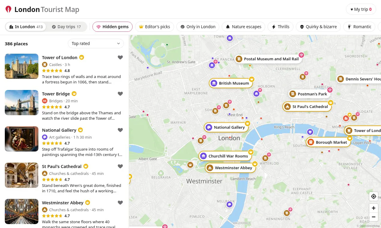 London Tourist Map gallery image