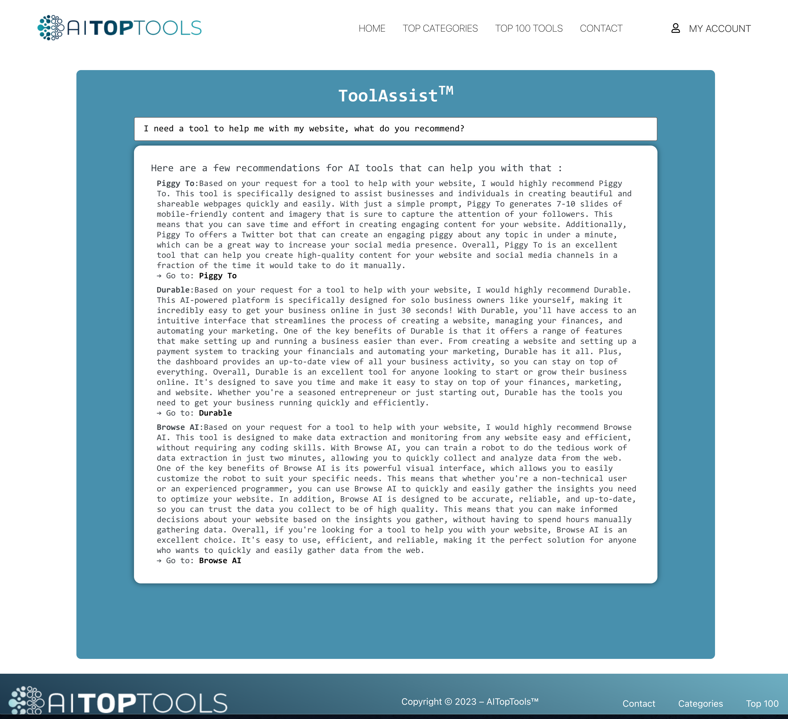 Herramientas Top AI - Asistencia de herramientas - ¡Encuentra herramientas de IA con AI! media 2