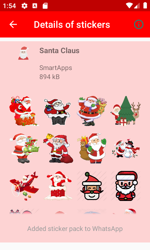Christmas Stickers for WhatsApp - Screenshot 2 showing product features and functionality
