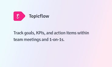 チームディスカッションのイメージ：ビジネスプロフェッショナルがTopicflowを使用して、ミーティング内で目標、OKR、KPI、およびアクションポイントに関するディスカッションを効率化しています。