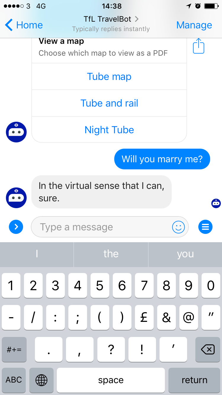 TfL TravelBot gallery image