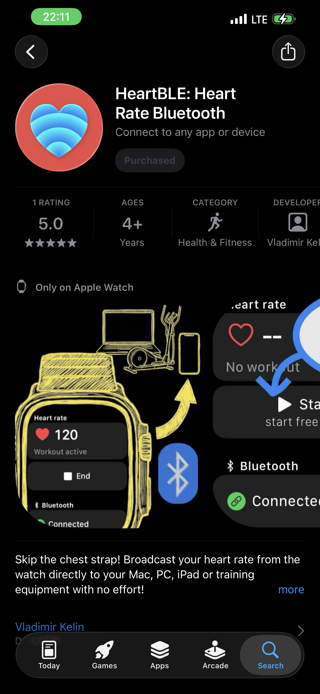 HeartBLE for Apple Watch gallery image