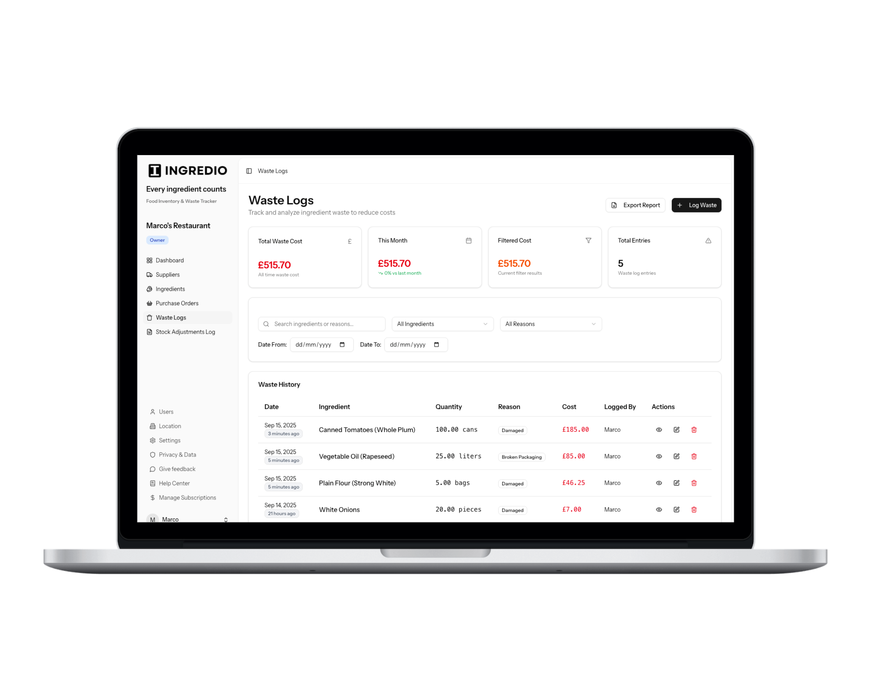 Ingredio: Food Inventory & Waste Tracker gallery image