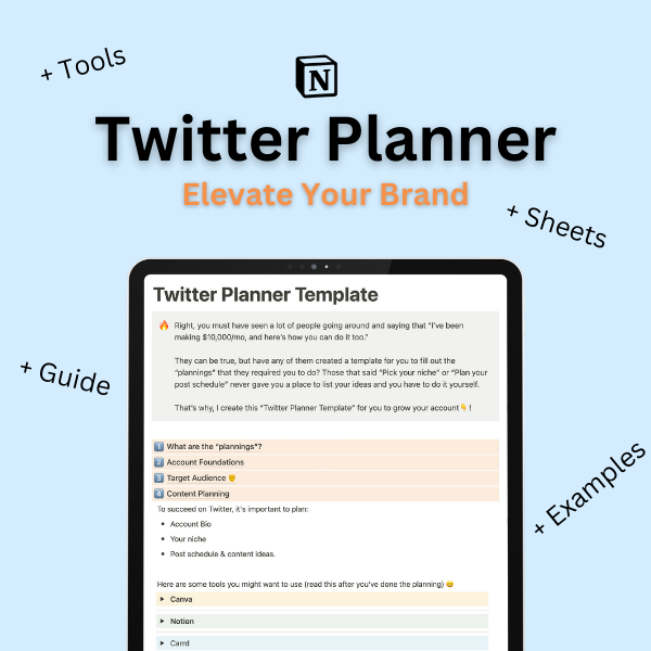 [TEMPLATE] Twitter Planner Template