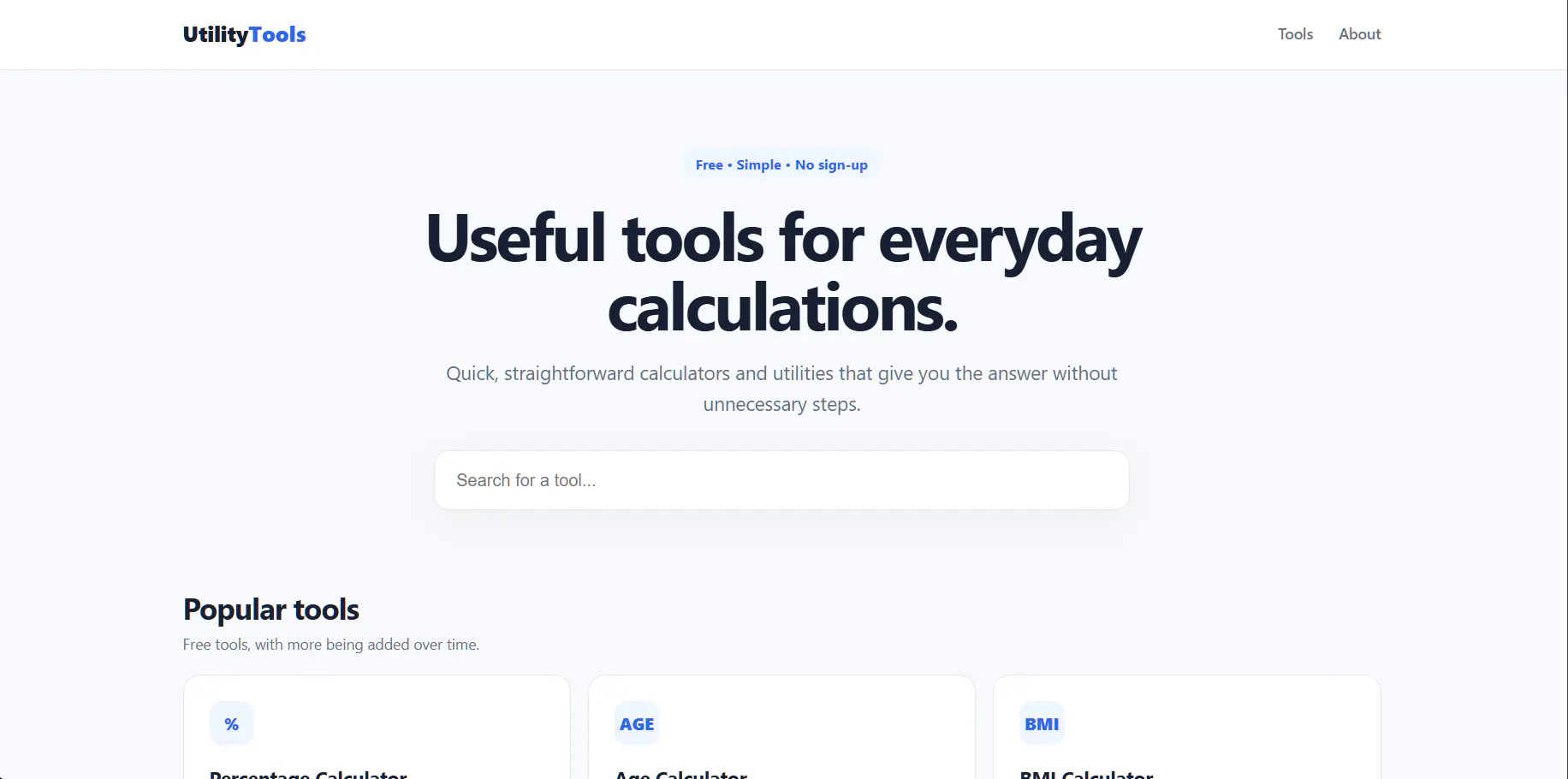 Utility Tools — Free Online Calculators gallery image