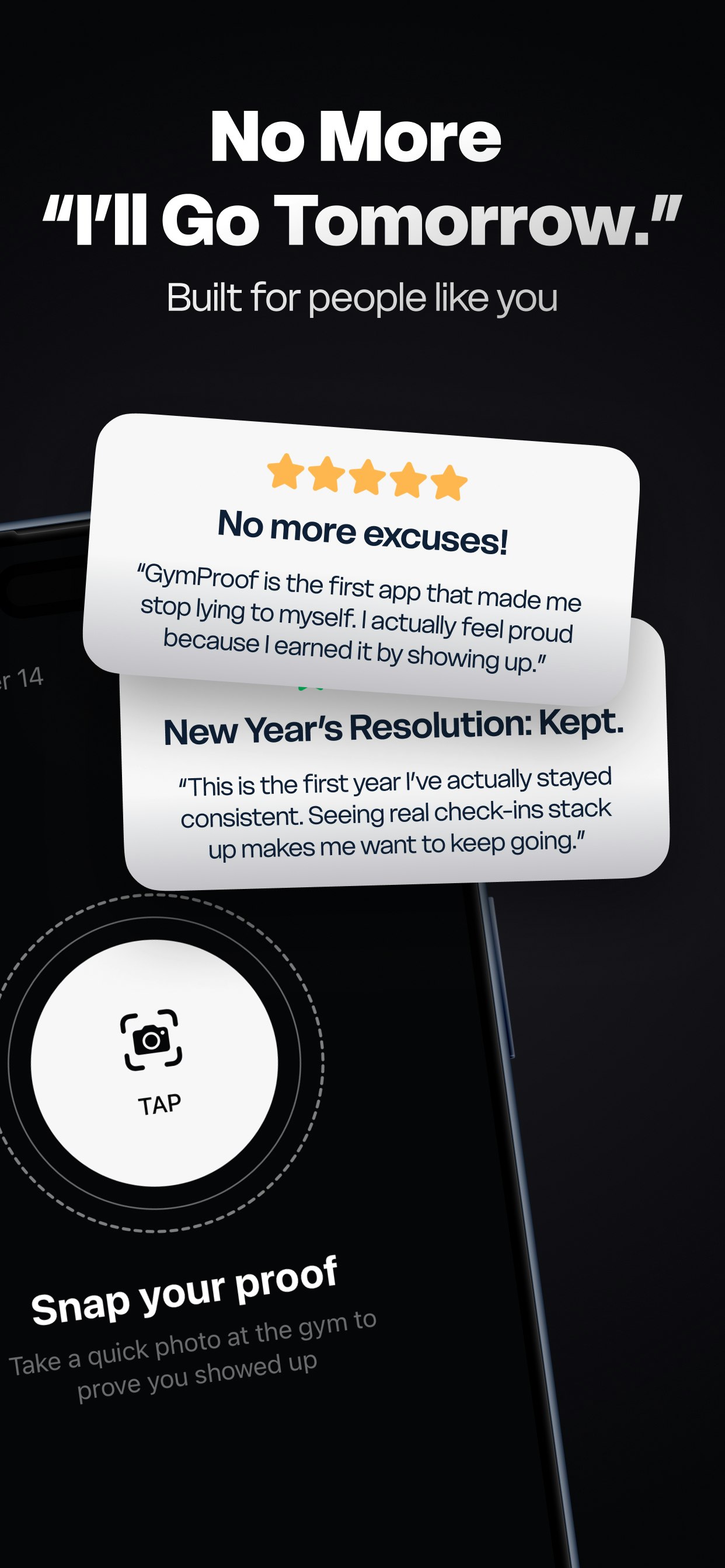 GymProof: Gym Accountability - Screenshot 2 showing product features and functionality
