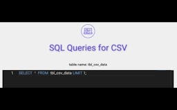 SQL query for CSV media 1